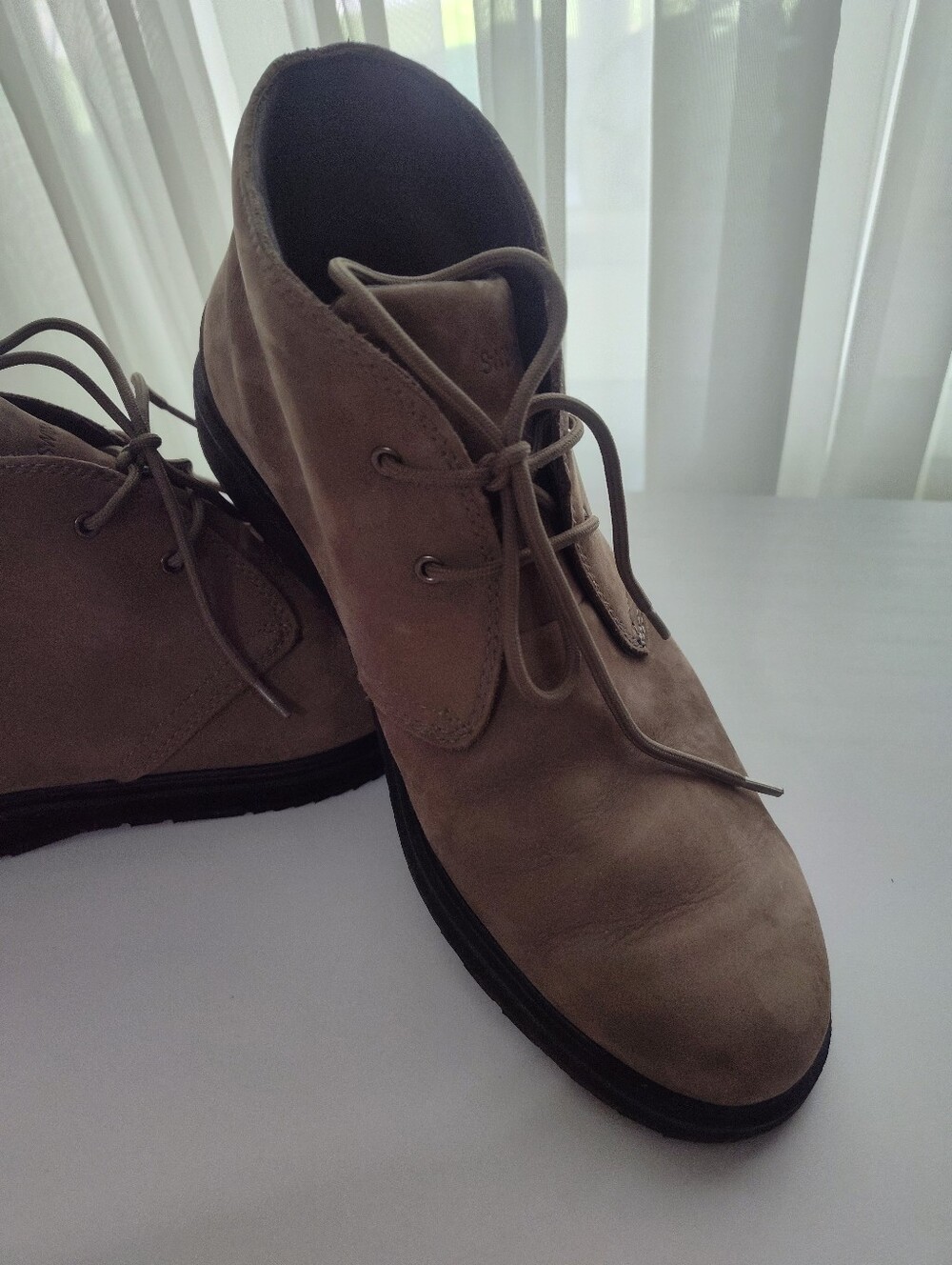 Swims Taupe Chukka Boots - Suede Lace-Up